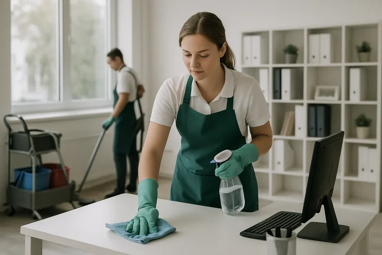 Techniciens de nettoyage en action dans un appartement à Hénin-Beaumont.